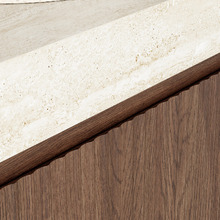 Florence Walnut 1200mm Vanity Package with Concrete Basin & LED Mirror